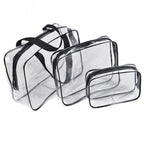 Clear Makeup Travel Organizer Bag Set