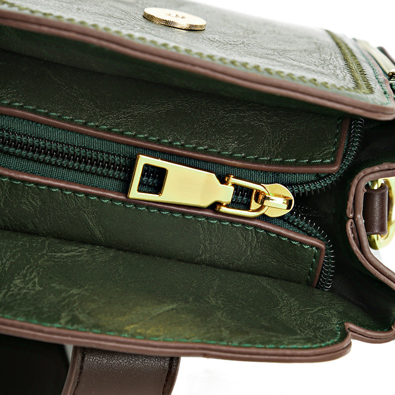 Retro Textured Crossbody Bag
