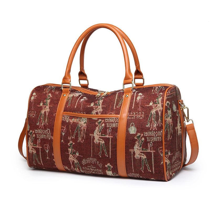 Striped Canvas Travel Bag