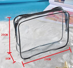 Clear Makeup Travel Organizer Bag Set