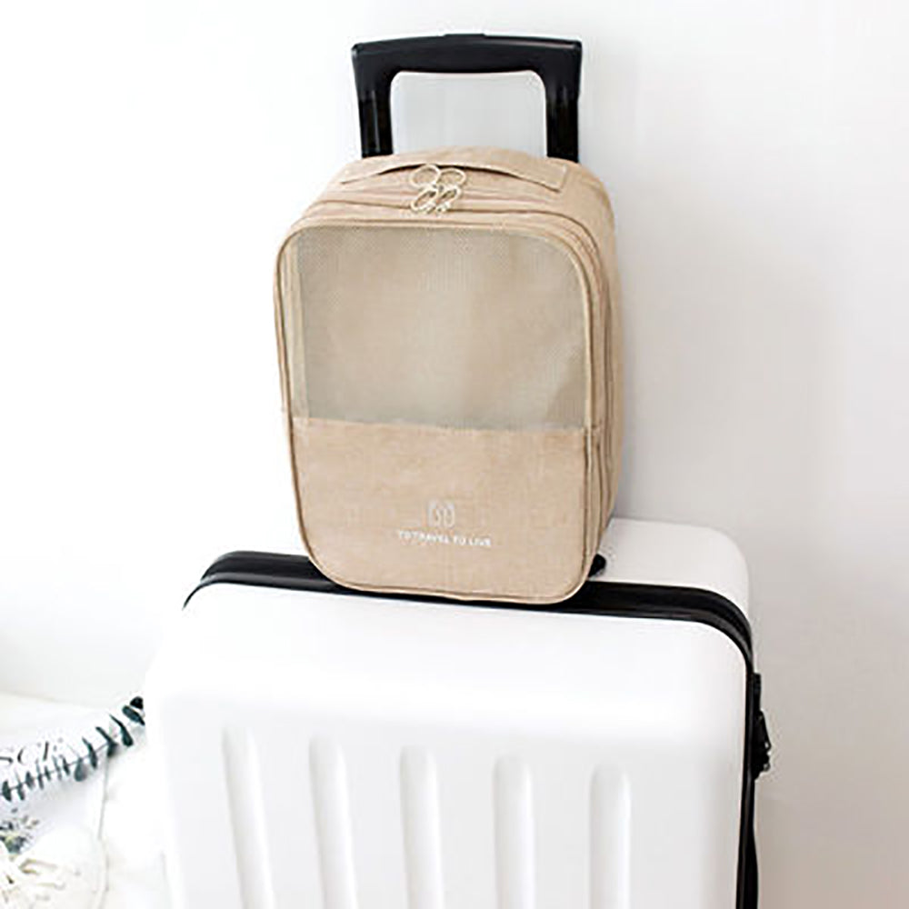 Waterproof Travel Shoe Organizer Bag with Trolley Sleeve