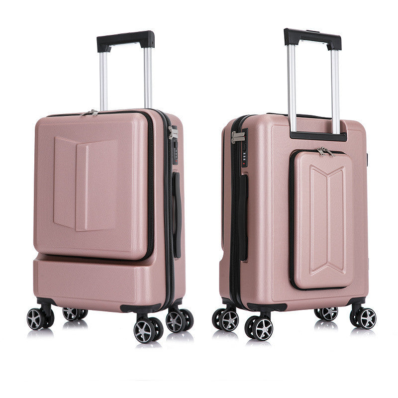 Front & Rear Opening ABS Trolley Case – Silent Wheel Travel Luggage