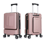 Front & Rear Opening ABS Trolley Case – Silent Wheel Travel Luggage