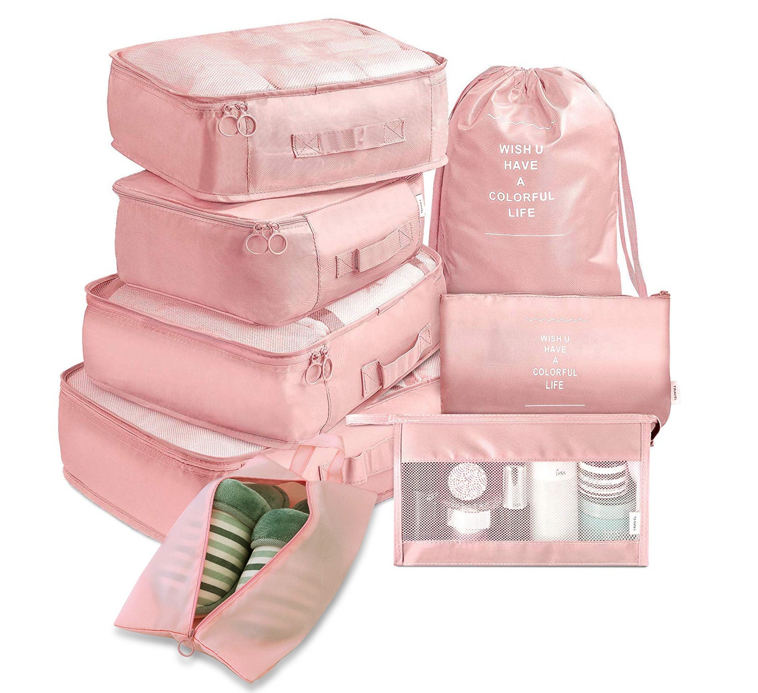 8-Piece Packing Cube Set for Travel Luggage Organization