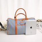 Striped Canvas Travel Bag