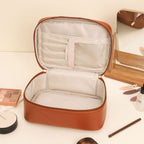 Square Handle-Top Travel Cosmetic Organizer