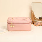 Square Handle-Top Travel Cosmetic Organizer