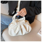 Cloud Print Pleated Bag