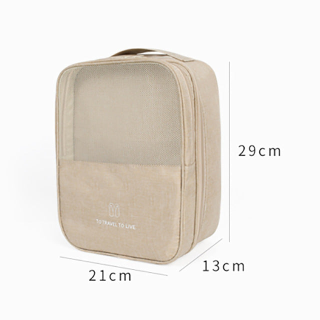 Waterproof Travel Shoe Organizer Bag with Trolley Sleeve