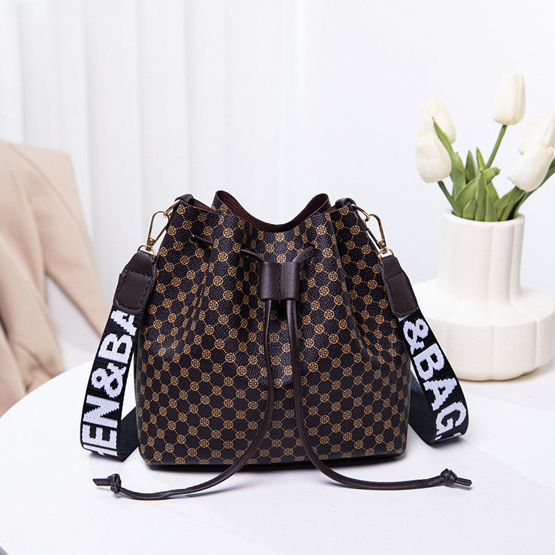 Printed Bucket Crossbody Bag