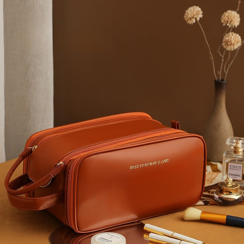 Tri-Zip Large Capacity Travel Cosmetic Organizer