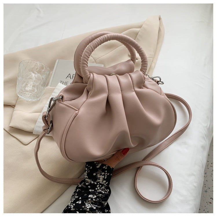 Cloud Print Pleated Bag