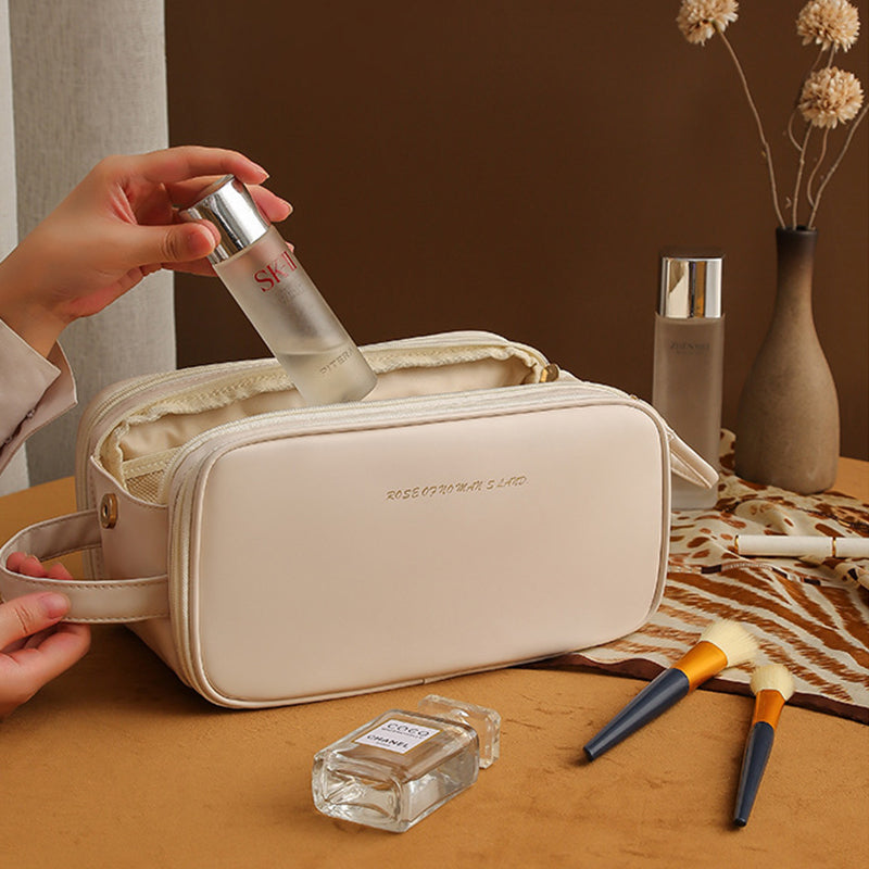 Tri-Zip Large Capacity Travel Cosmetic Organizer
