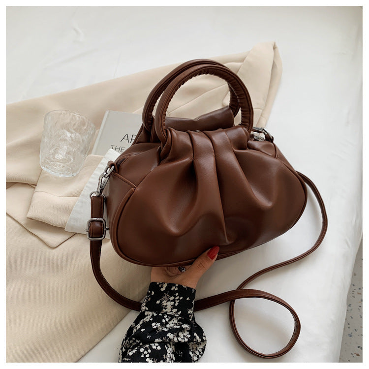 Cloud Print Pleated Bag