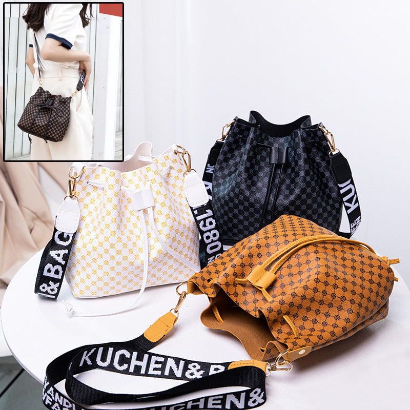 Printed Bucket Crossbody Bag