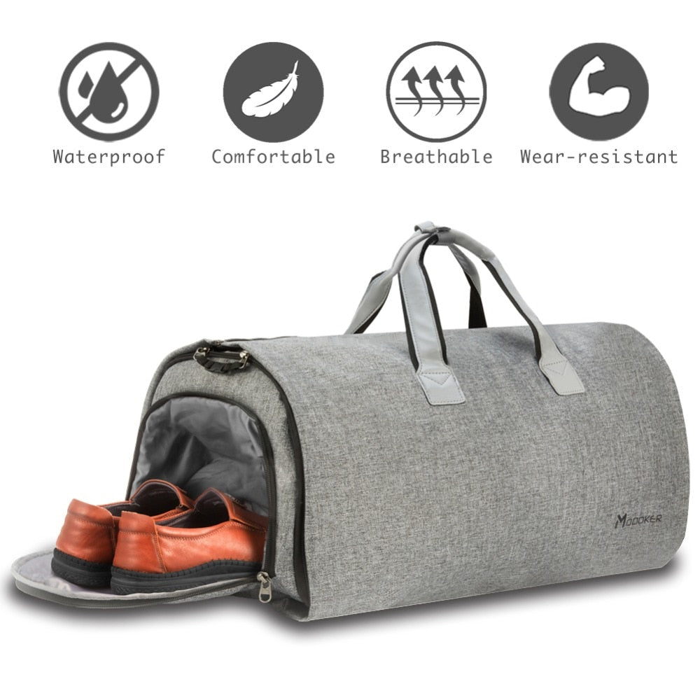 Convertible Carry-On Garment Duffel Bag with Shoulder Strap
