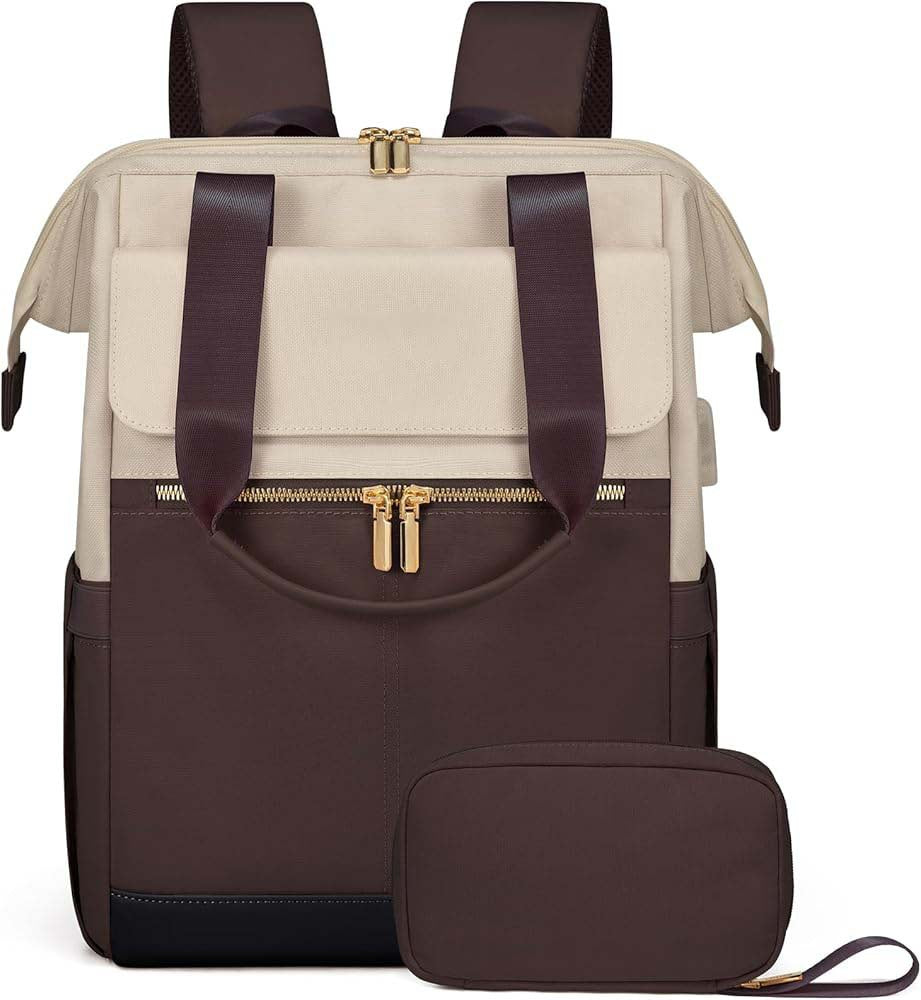 Large Capacity Travel Laptop Backpack with Contrast Design