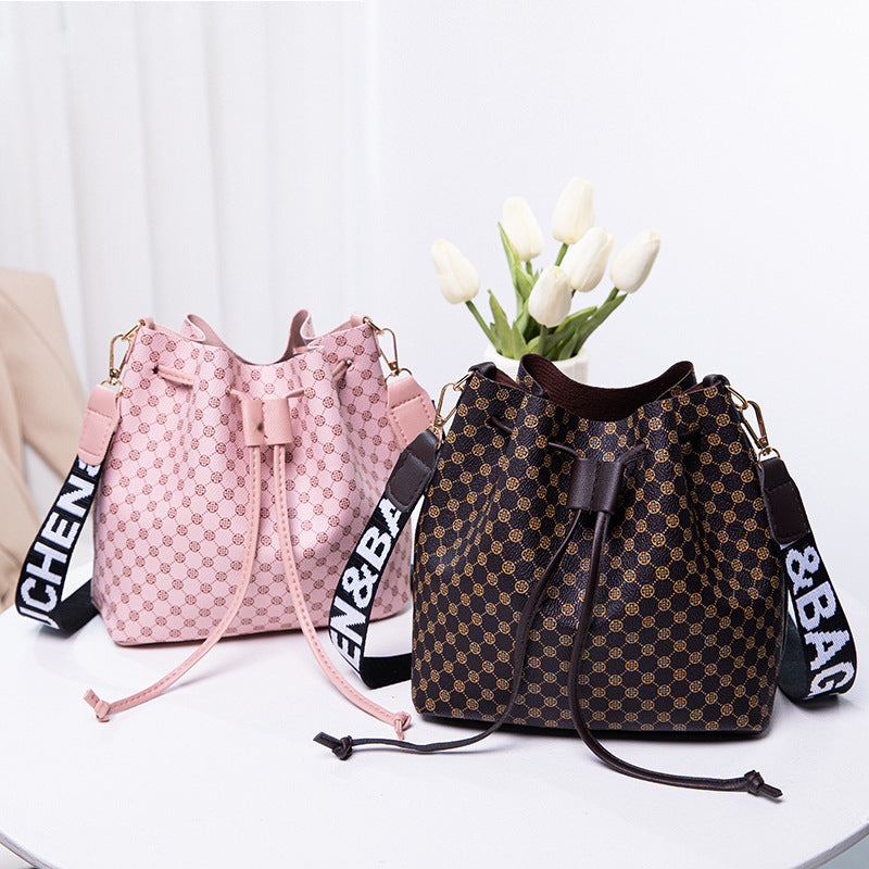 Printed Bucket Crossbody Bag