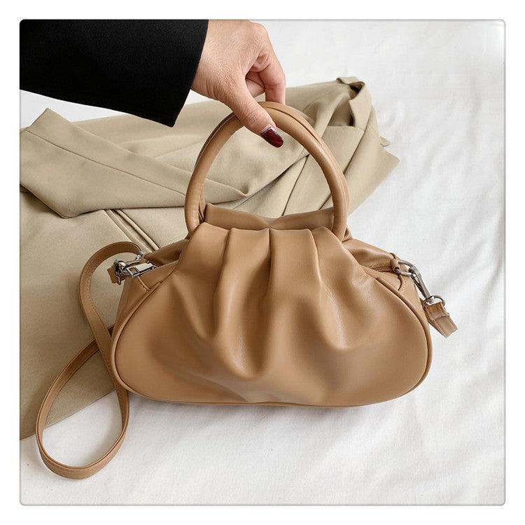 Cloud Print Pleated Bag