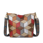 Contrast Color Large Tote Bag