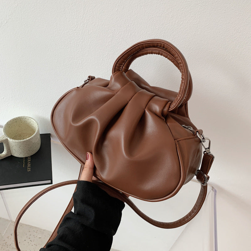 Cloud Print Pleated Bag