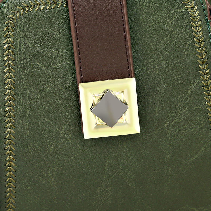 Retro Textured Crossbody Bag