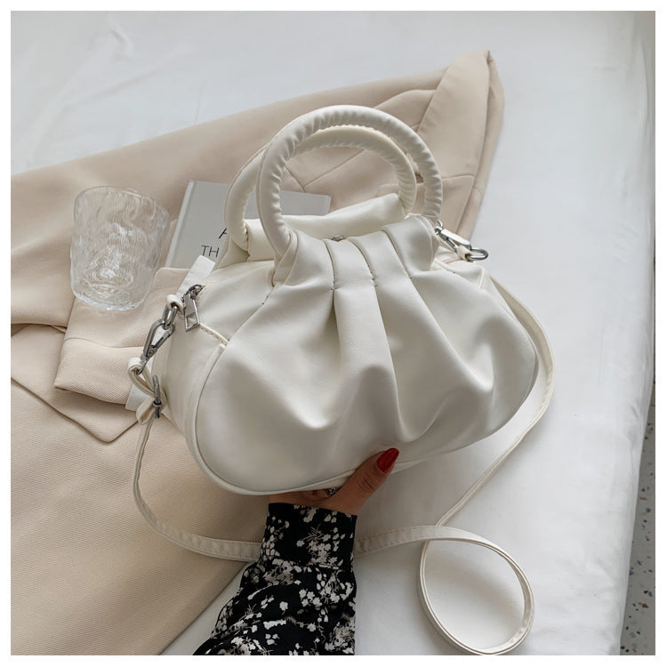 Cloud Print Pleated Bag