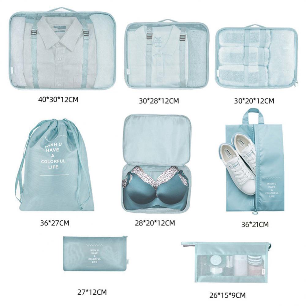 8-Piece Packing Cube Set for Travel Luggage Organization