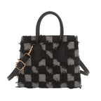 Women’s Plaid Denim Crossbody Bag