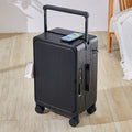Smart USB Charging Trolley Case – Front-Opening Carry-On Luggage