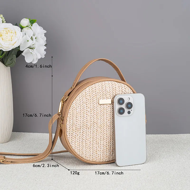 Woven Round Straw Bag