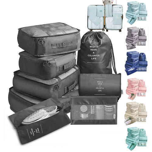 8-Piece Packing Cube Set for Travel Luggage Organization