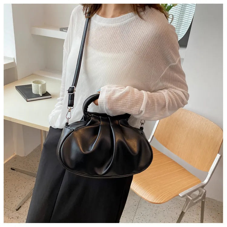 Cloud Print Pleated Bag