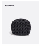 Hand-Woven Windmill Knot Bucket Bag