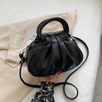 Cloud Print Pleated Bag