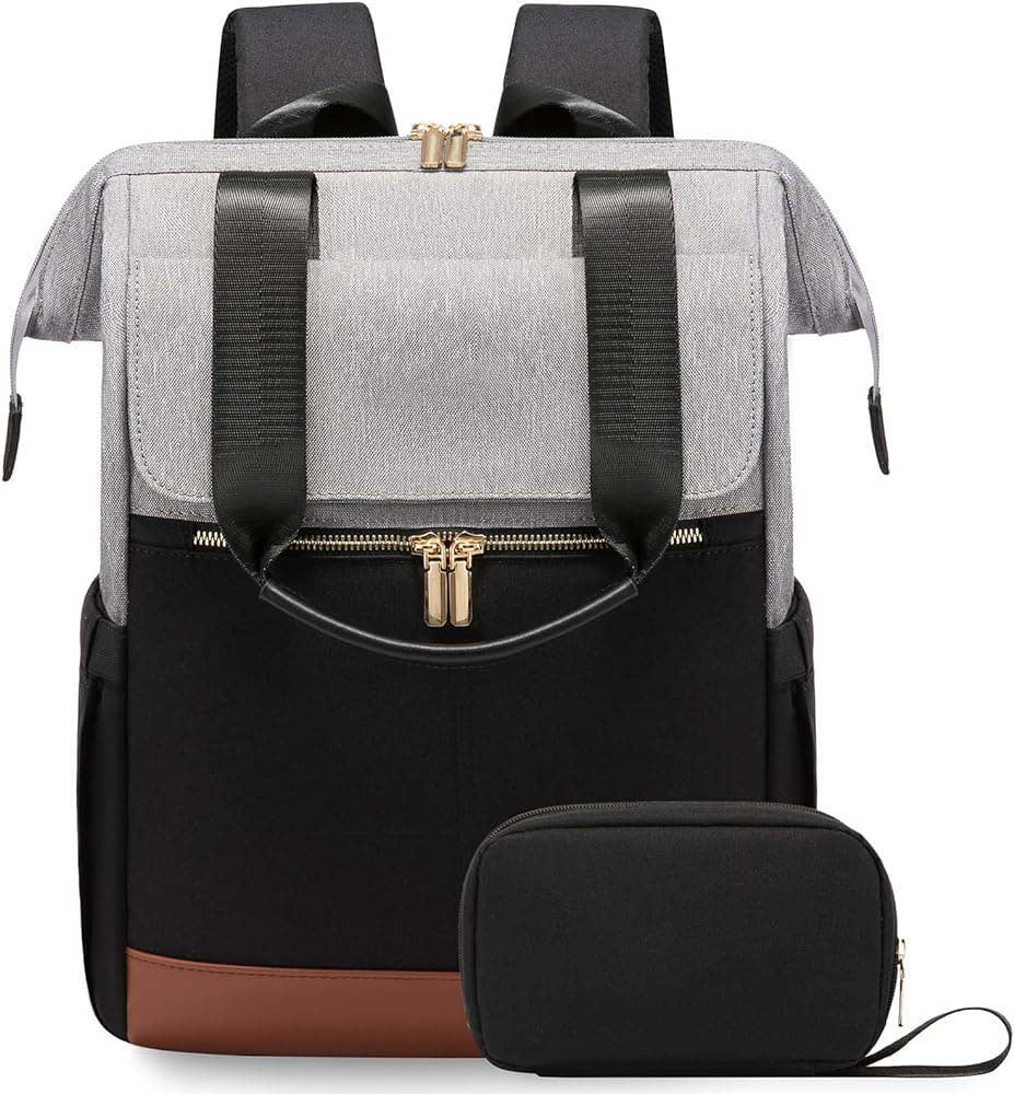 Large Capacity Travel Laptop Backpack with Contrast Design