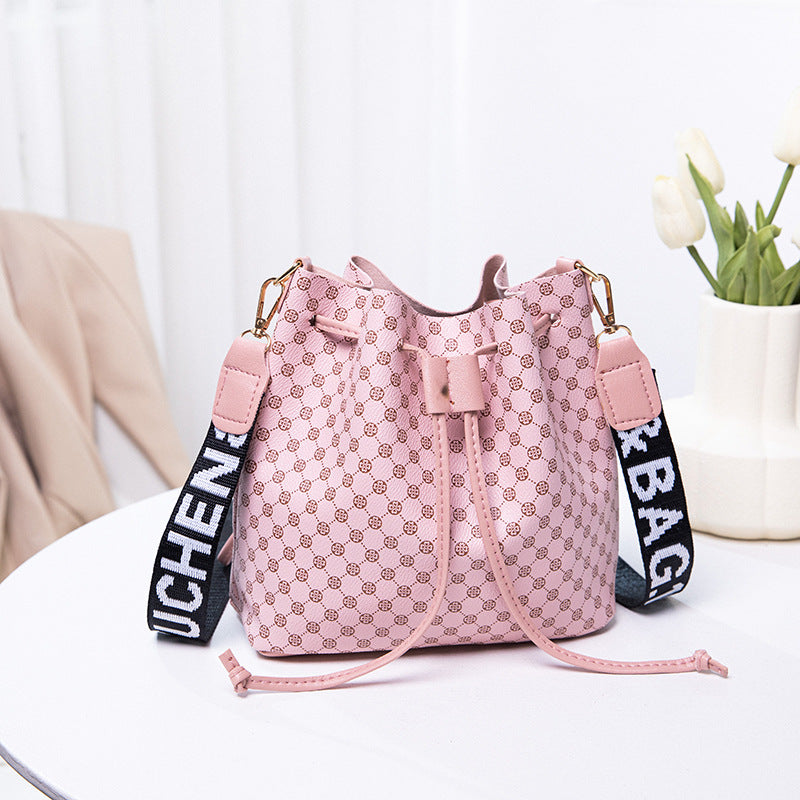 Printed Bucket Crossbody Bag