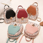 Mini Plaid Travel Backpack Purse