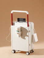 Ultra-Light USB Trolley Luggage – Secure Password Carry-On with Cup Holder