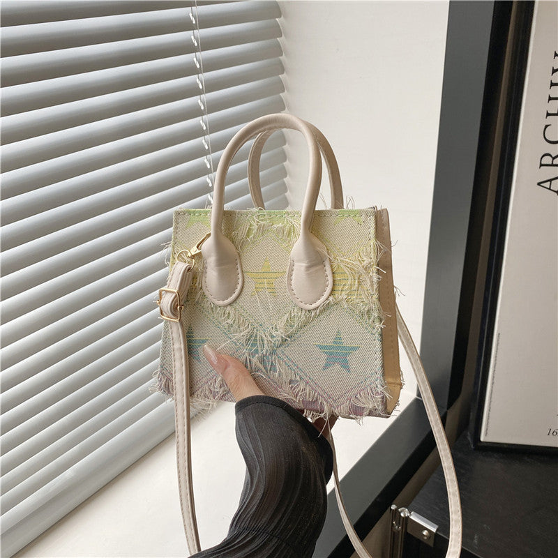 Women’s Plaid Denim Crossbody Bag