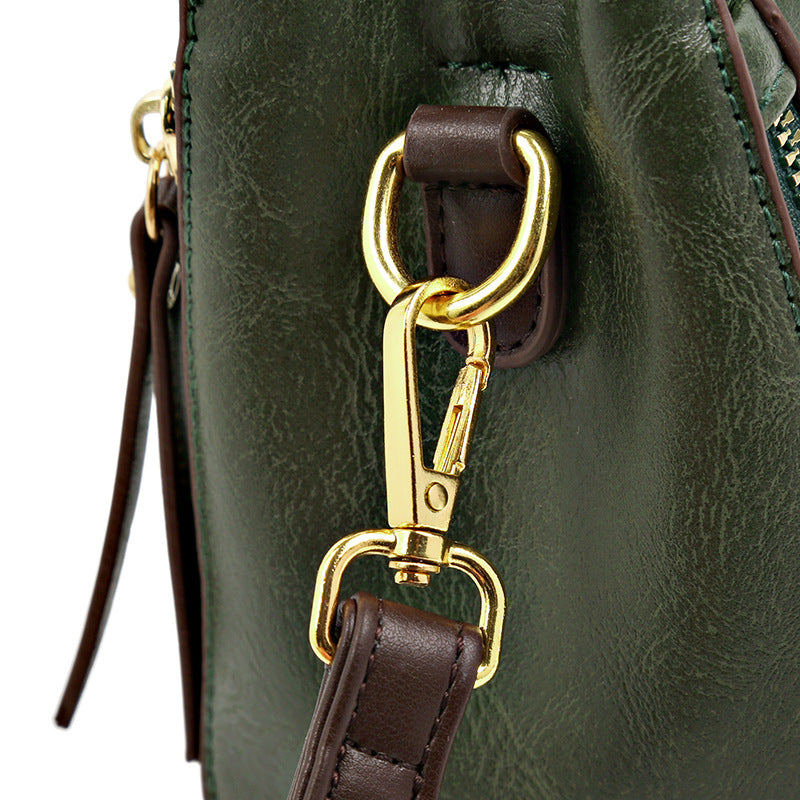 Retro Textured Crossbody Bag