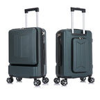 Front & Rear Opening ABS Trolley Case – Silent Wheel Travel Luggage