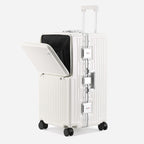 High-End Smart PC Suitcase – Front-Opening USB Travel Luggage