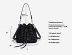 Hand-Woven Windmill Knot Bucket Bag