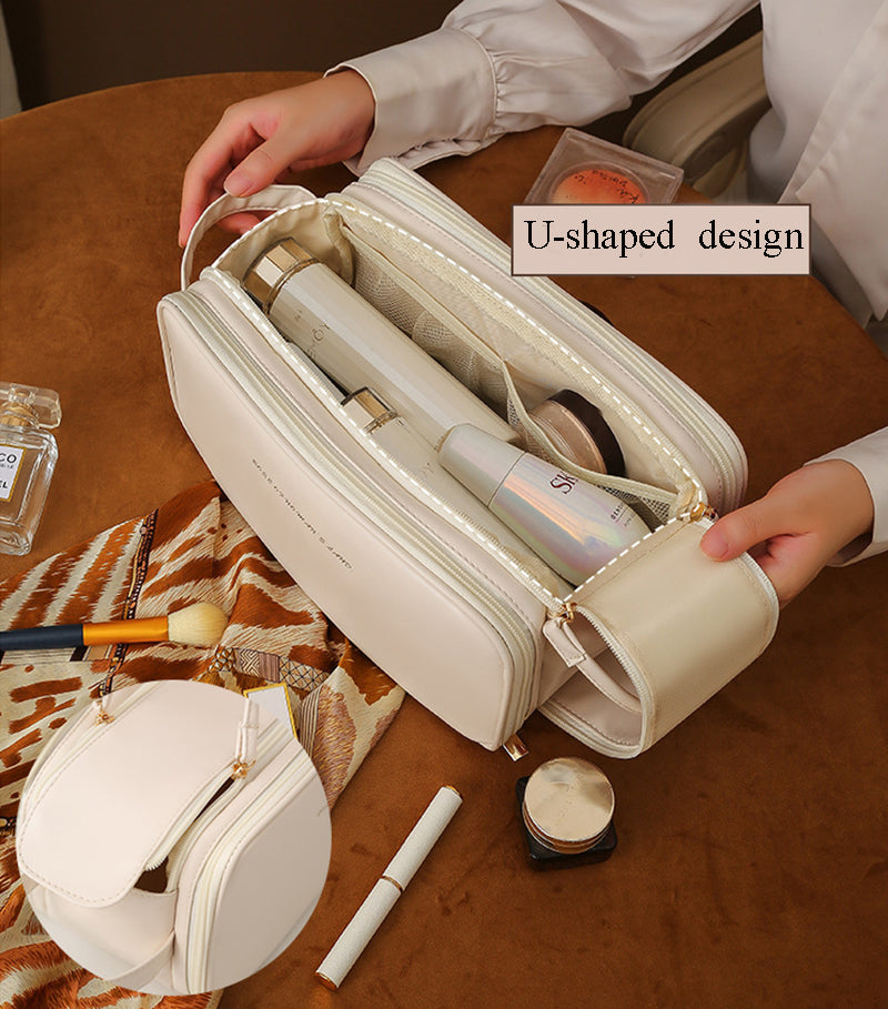 Tri-Zip Large Capacity Travel Cosmetic Organizer