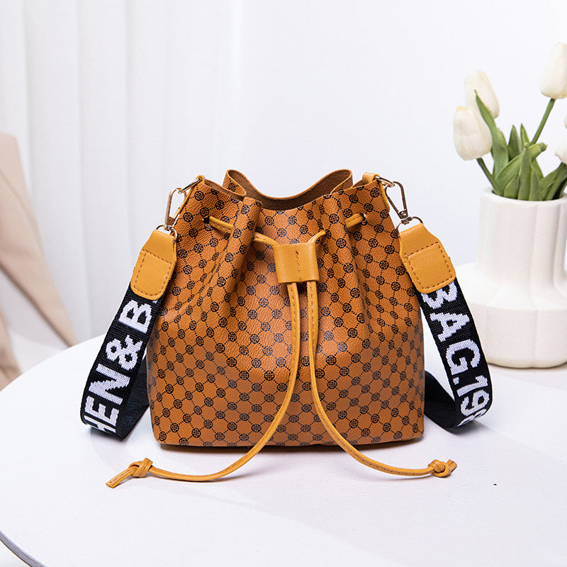 Printed Bucket Crossbody Bag