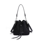 Hand-Woven Windmill Knot Bucket Bag