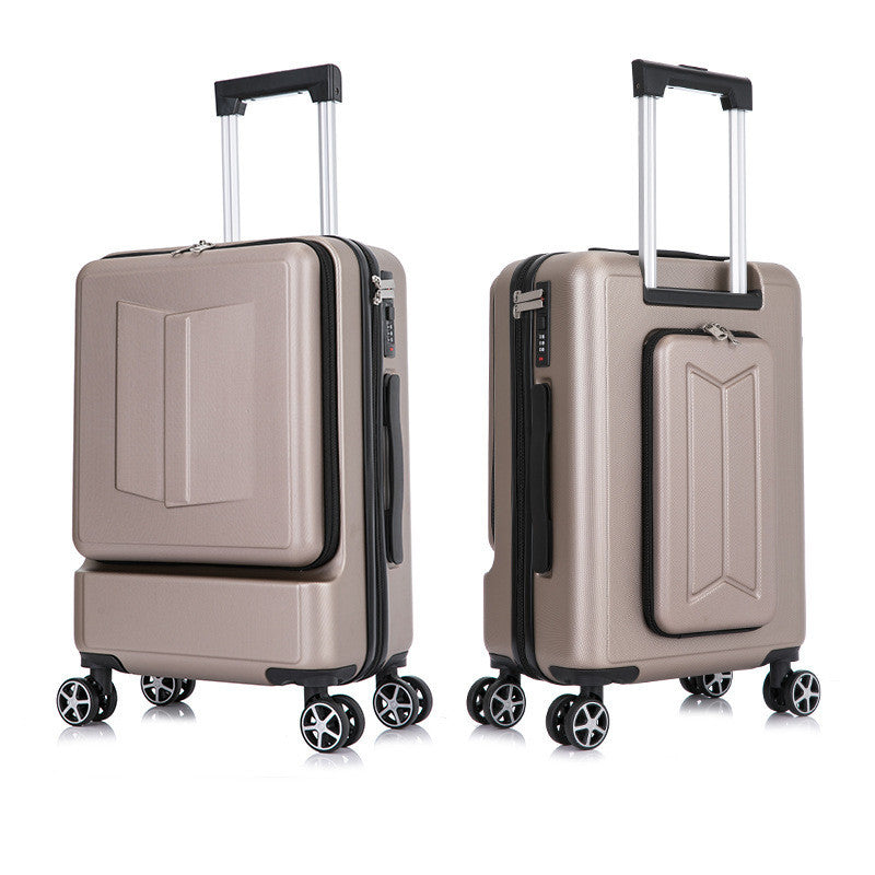 Front & Rear Opening ABS Trolley Case – Silent Wheel Travel Luggage