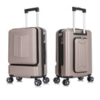 Front & Rear Opening ABS Trolley Case – Silent Wheel Travel Luggage
