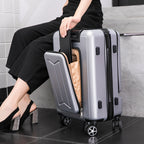 Front & Rear Opening ABS Trolley Case – Silent Wheel Travel Luggage